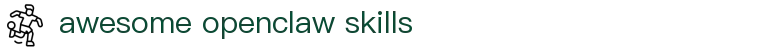 awesome openclaw skills - openclaw github